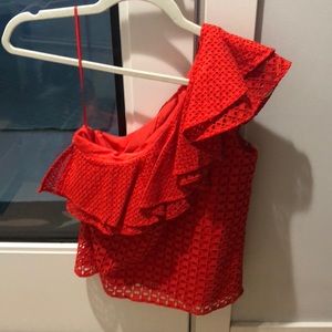 COPY - J crew ruffle one-shoulder top